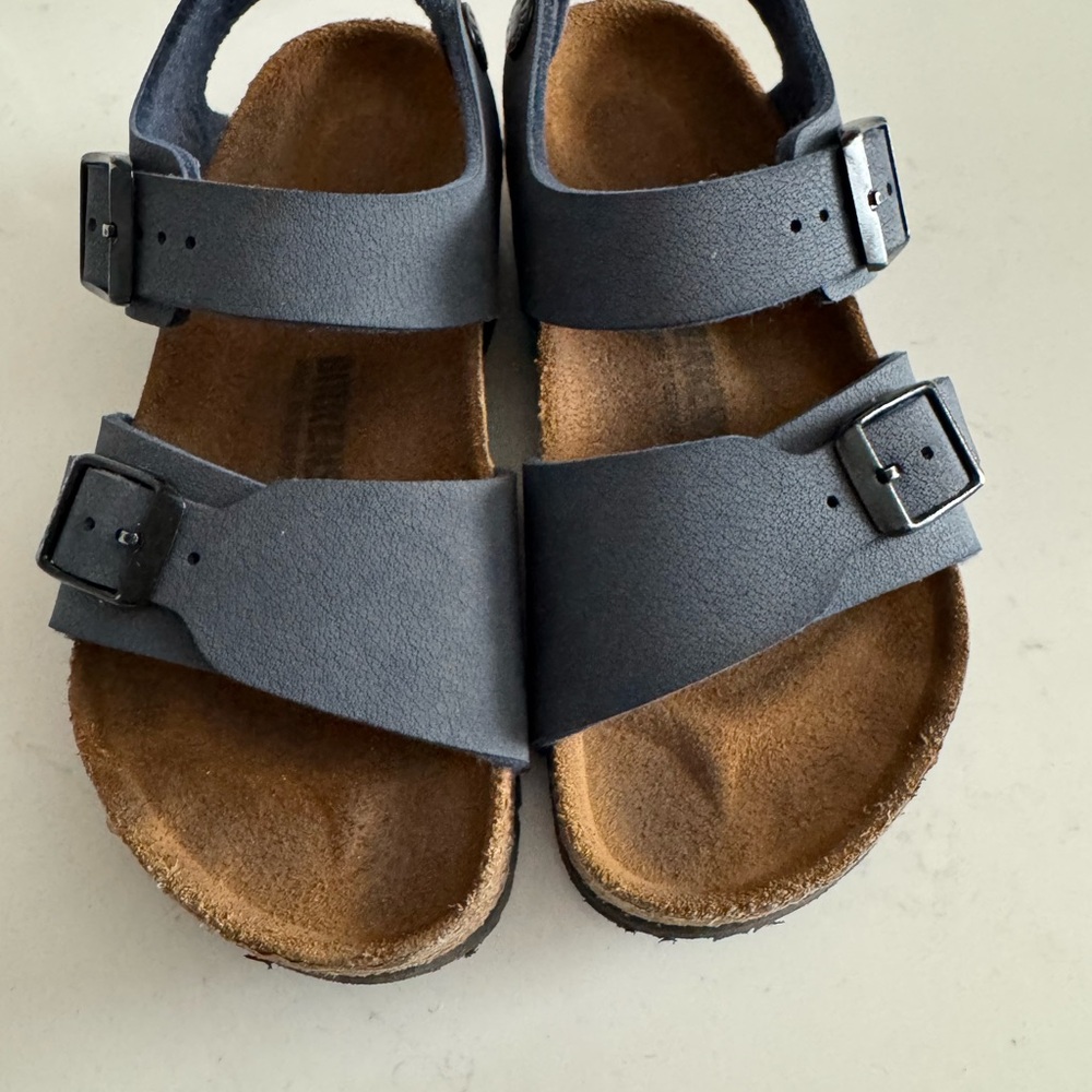 Birkenstock Kids Blue Leather Sandals Size 28